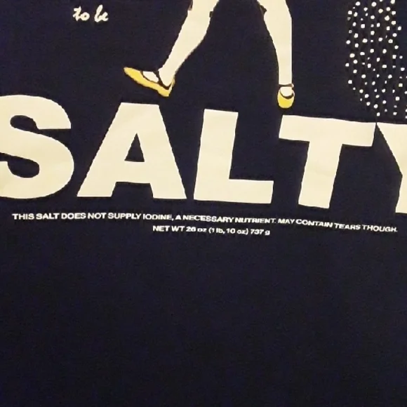 NWOT Navy Blue Graphic Tee with Salty Design - Picture 3 of 6
